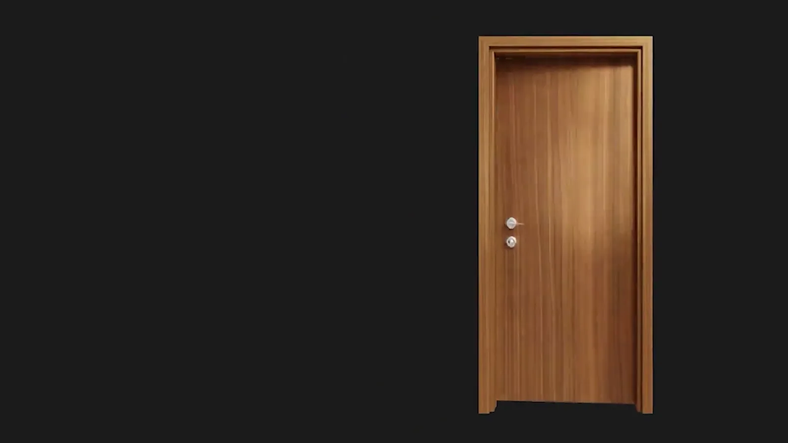 A finished Wesmarc door set in its frame